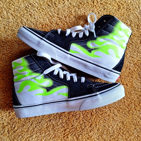 Vans Neon Fire High Tops - Picture 2 of 6